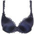 JANE Velvet Blue Unterlegter BH Herzform