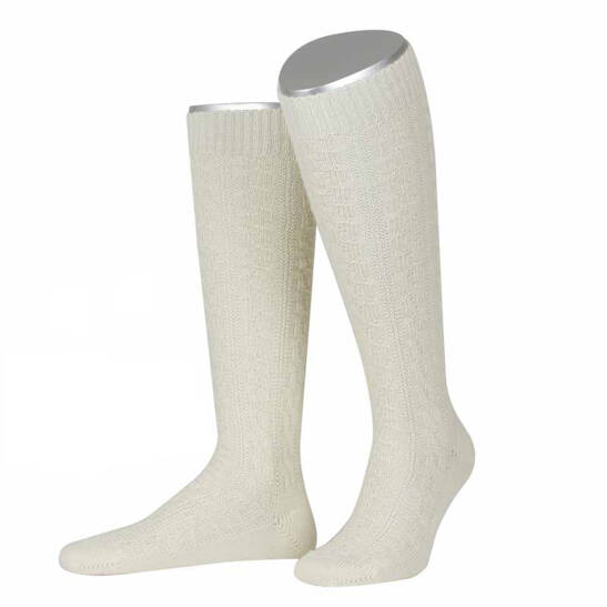 Trachtenkniestrumpf Zopfmuster