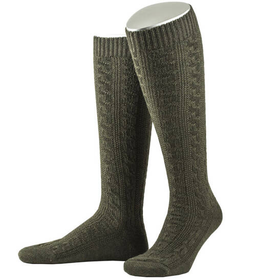 Trachtenkniestrumpf Zopfmuster