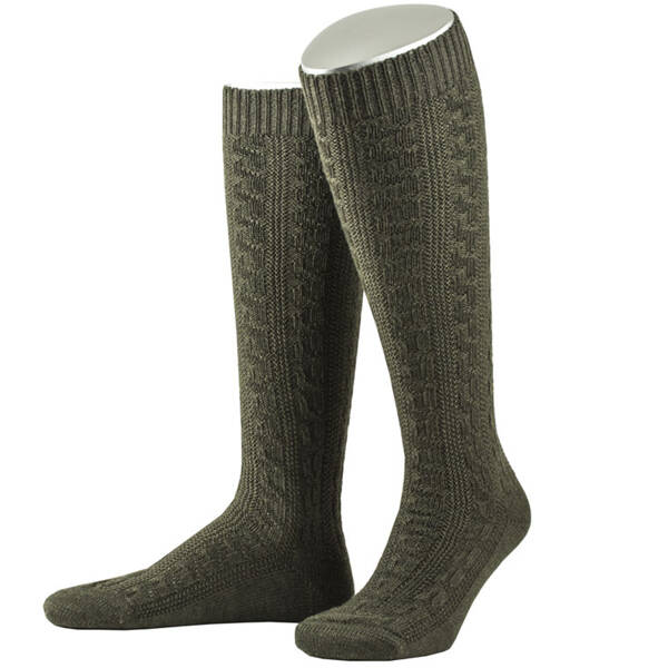 Trachtenkniestrumpf Zopfmuster