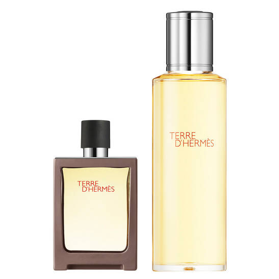 Terre d'Hermès 121 Gramm - Eau de Toilette Refillable Spray + Refill Bottle