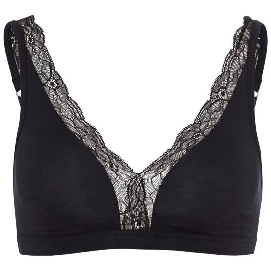 Cotton lace soft cup bra