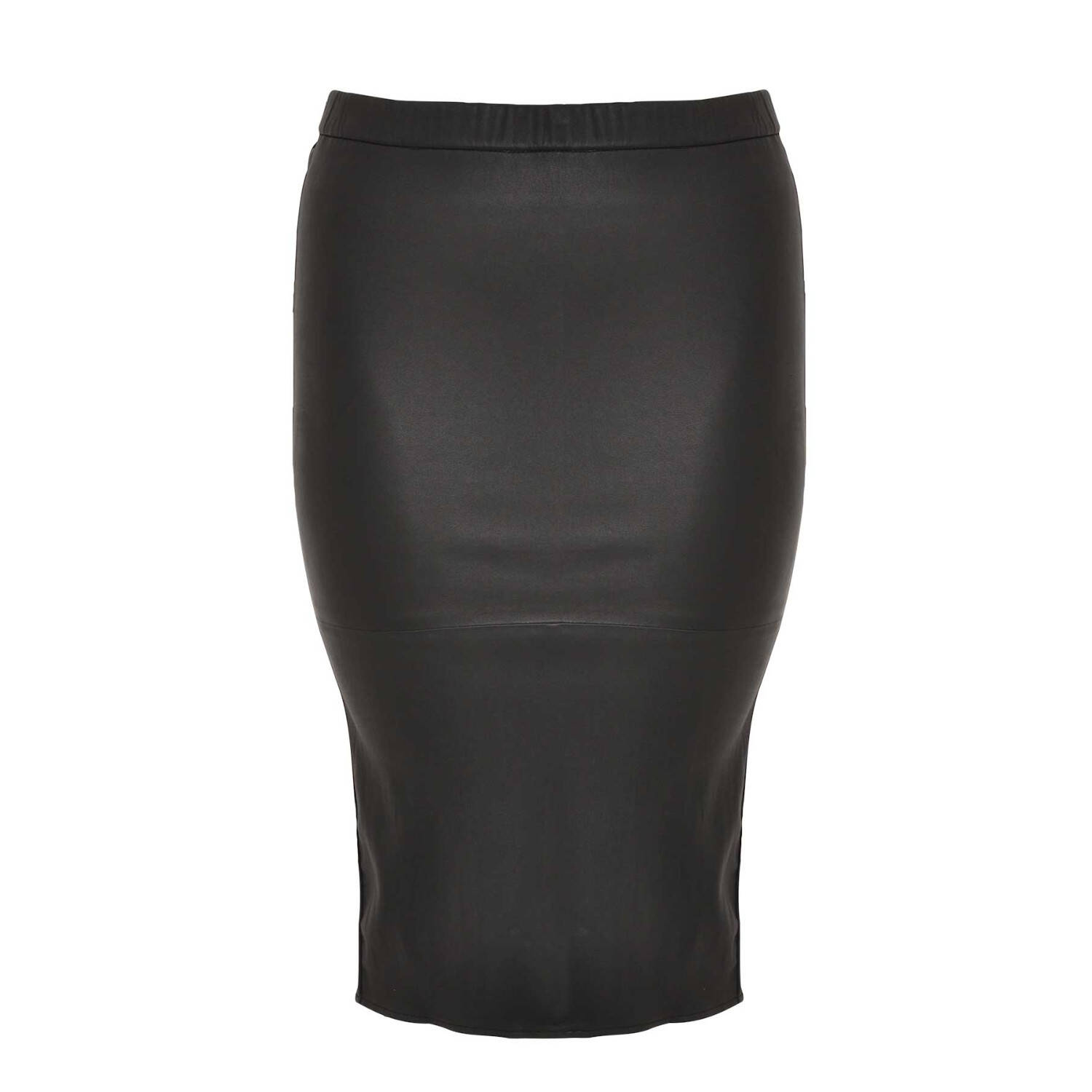 Yoek Pencil-Skirt aus Stretch-Leder (schwarz | 48) Für Damen, Große Größen, Röcke, Midi-Röcke