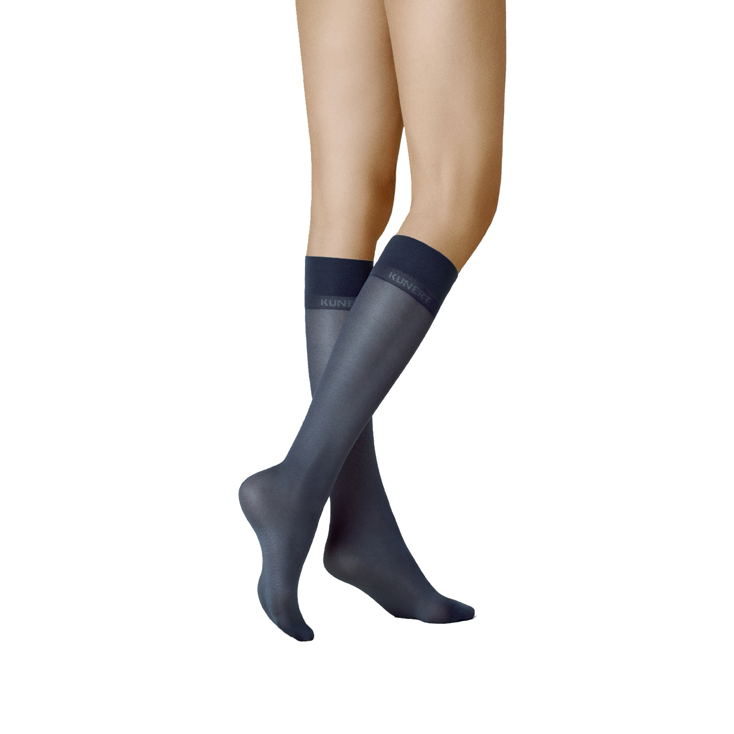 Kniestrumpf Satin Look 40