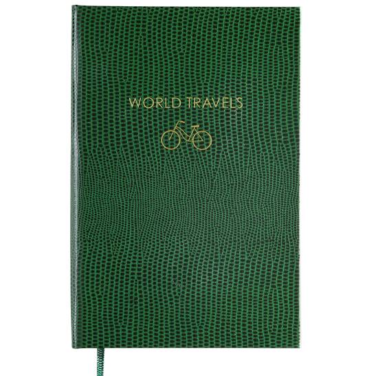 World Travels Notizbuch A6 grün