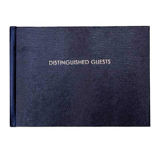 Distinguished Guests A5 quer Gästebuch dunkelblau