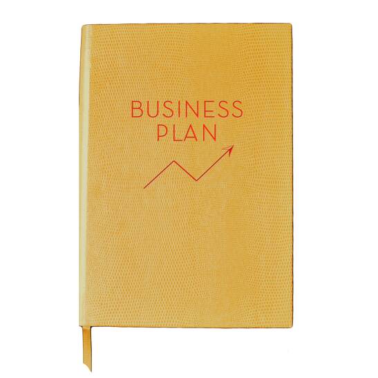 Business Plan A5 Notizbuch gelb