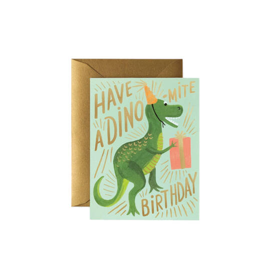 Grußkarte Dino-Mite Birthday