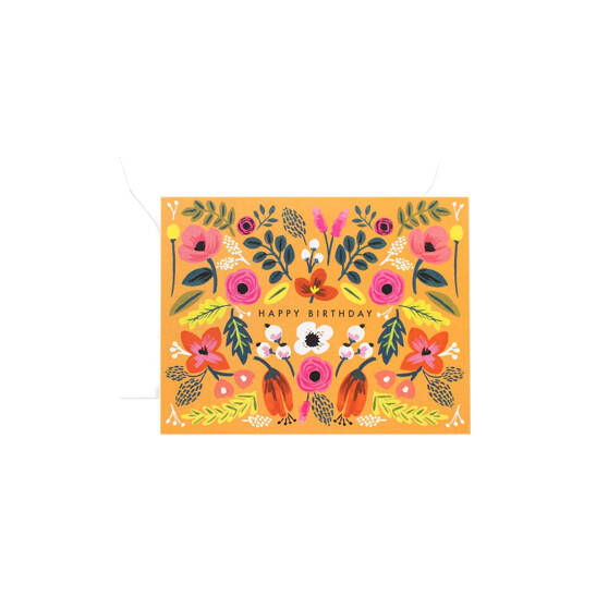 Grußkarte Folk Birthday