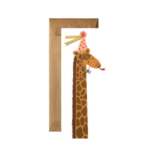 Grußkarte Giraffe Birthday