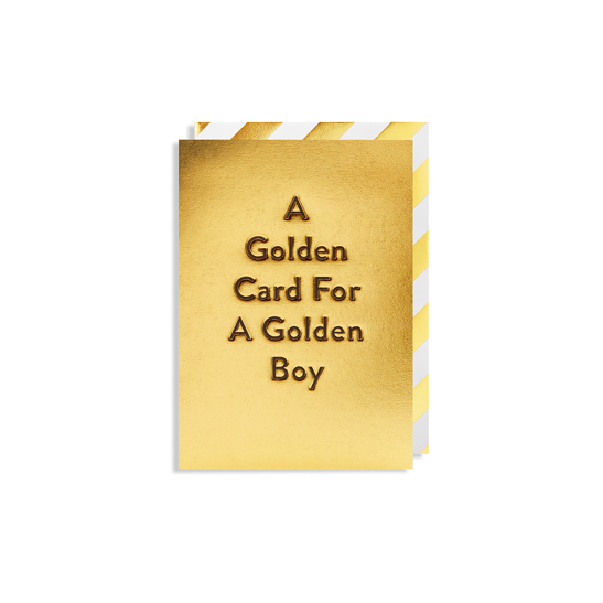 Grußkarte Golden Boy