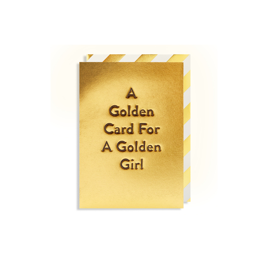 Grußkarte Golden Girl