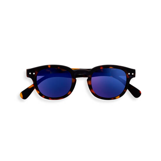 Junior SUN #C Tortoise Blue Mirror Lenses +0.00