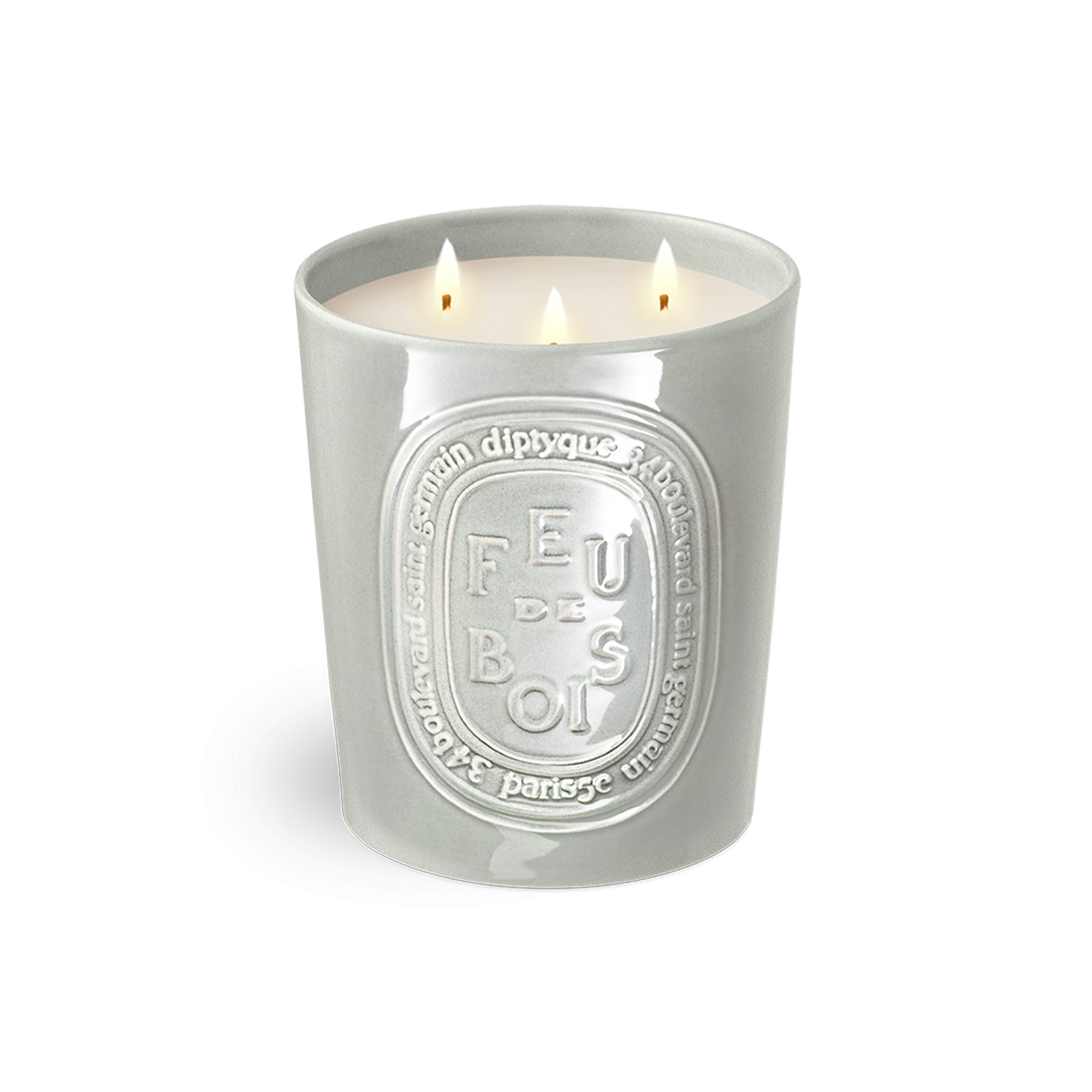 Diptyque 600 g-Kerze Feu de Bois (Holzfeuer) (weiss | g) Für Damen, Bekleidung, Trend Cozy at home