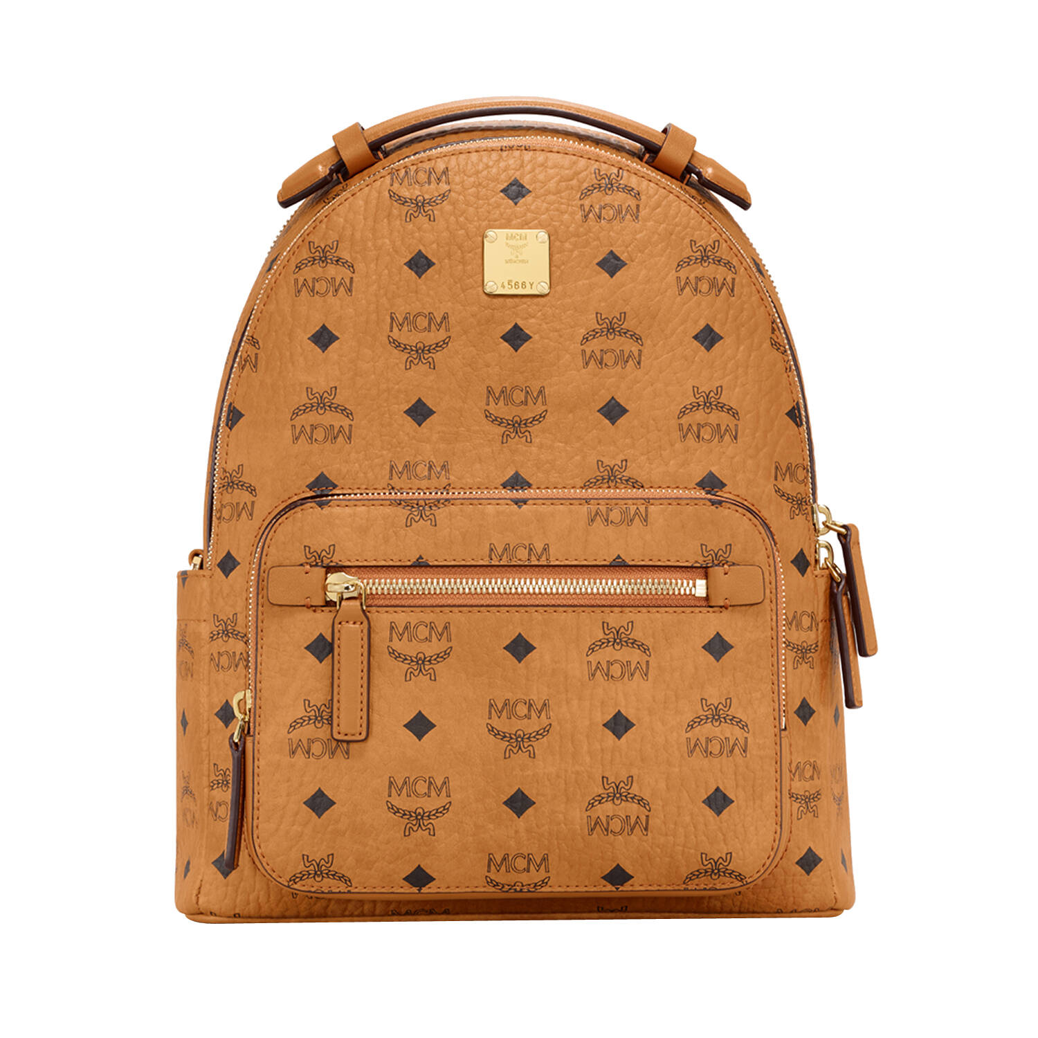 mcm orange backpack