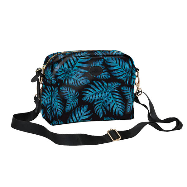 Easy Mini Bag Philodendron blue