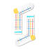 Color Grid Crew Socke