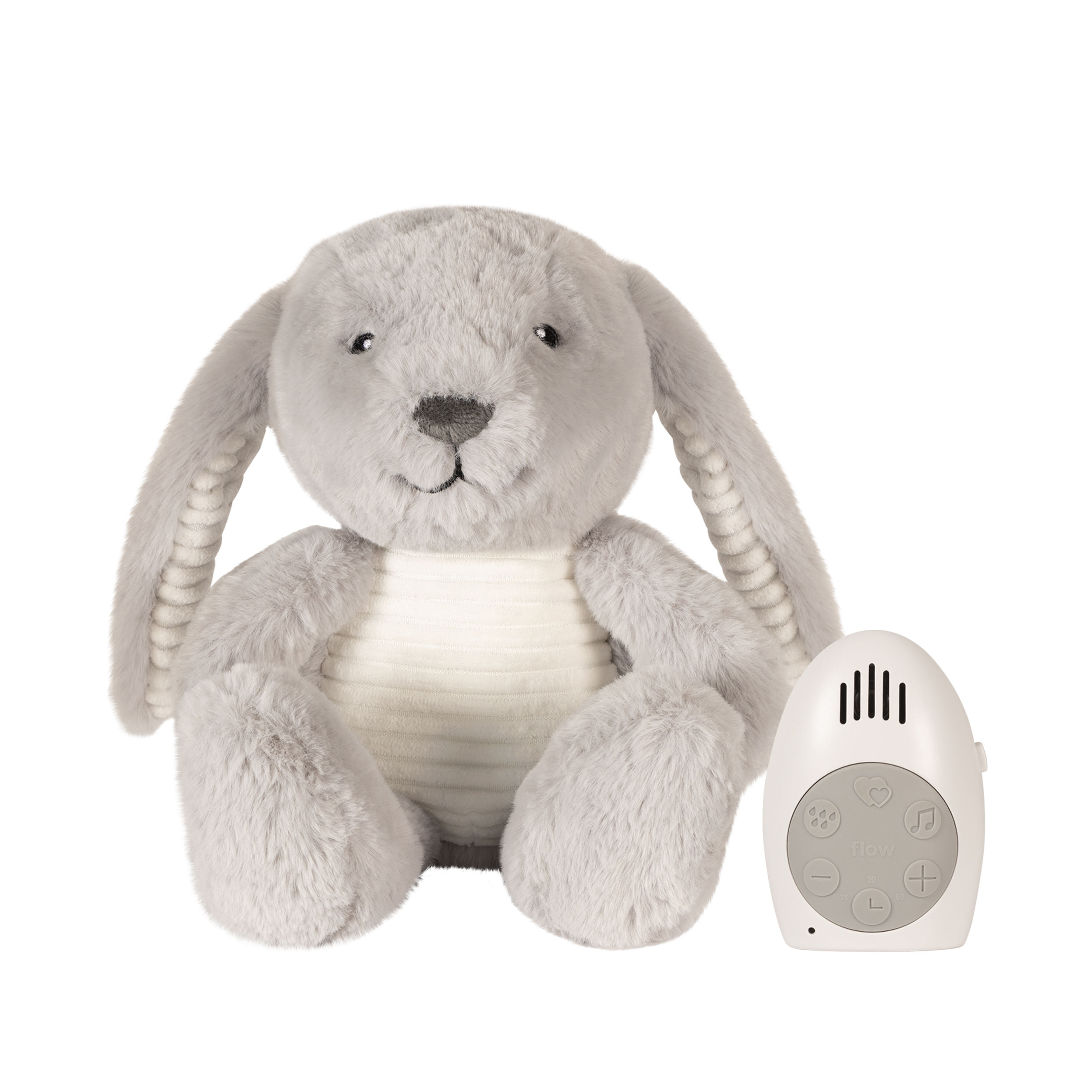 Flow Amsterdam Kuscheltier Milo the Bunny - Heartbeat Comforter (grau | Ehg)