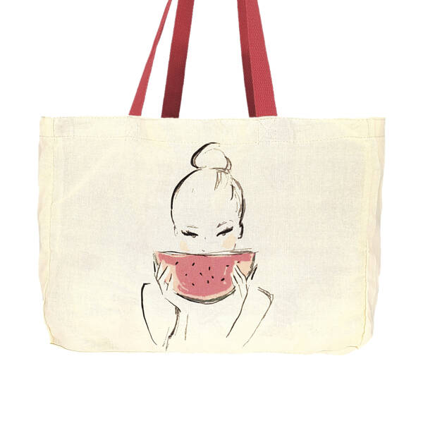 Canvas Shopper "Watermelon"