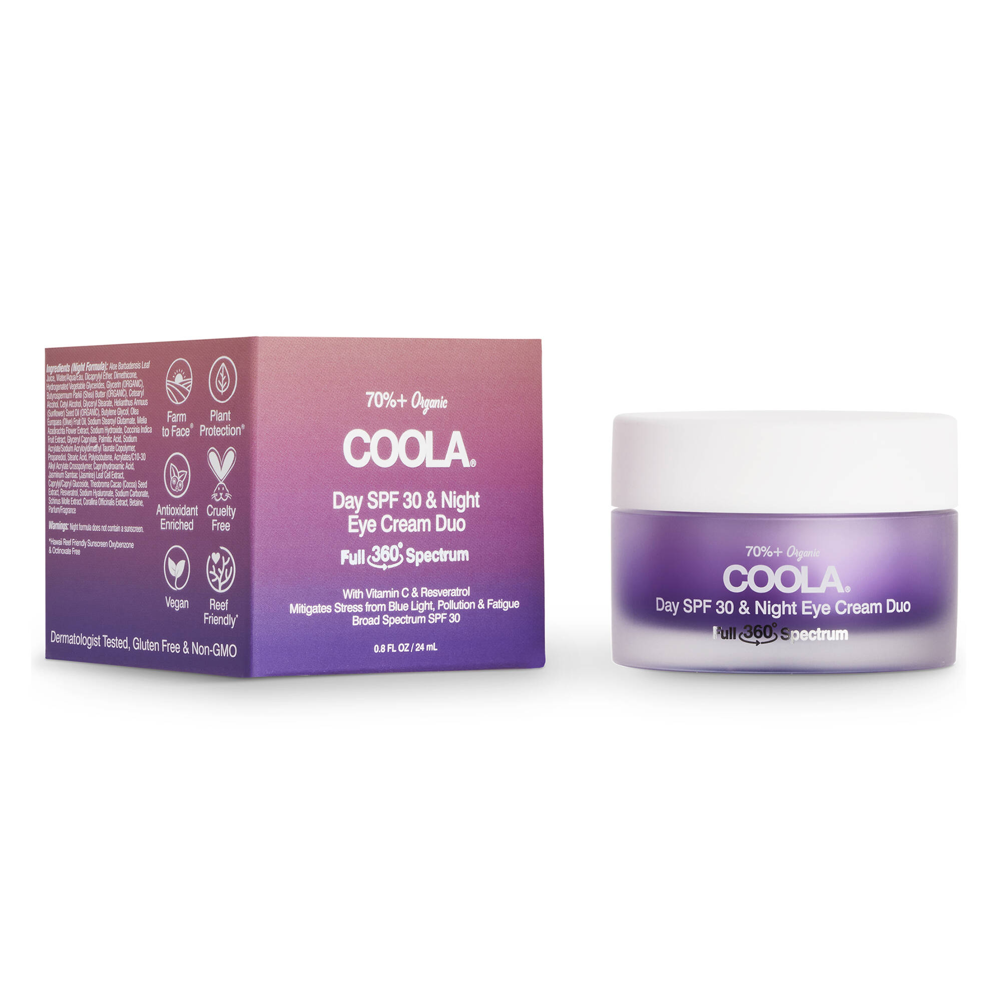 Coola Day SPF 30 & Night Eye Cream Duo (weiss | 24ml) Beauty, Gesicht, Augenpflege