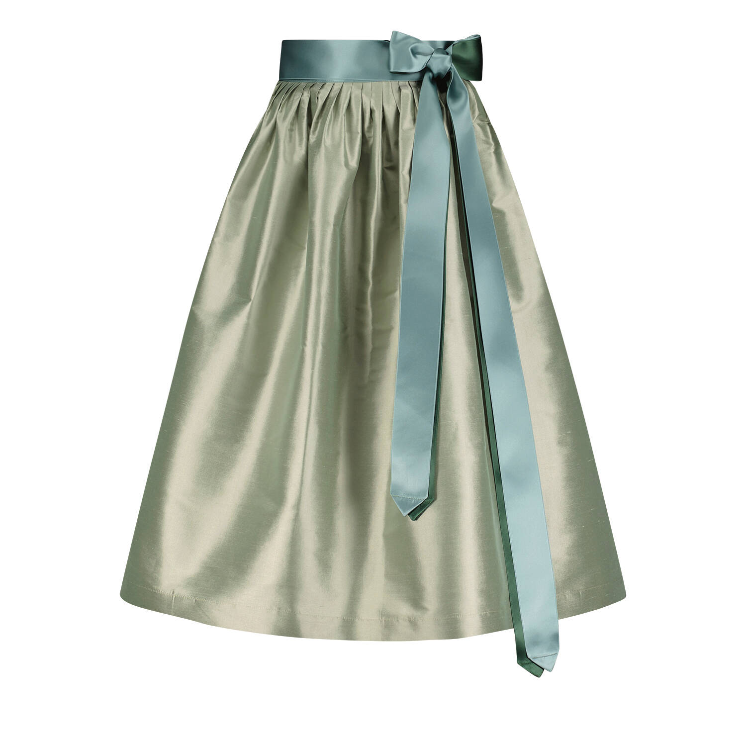 Amsel Dirndlschürze Seide 70cm (grün | S) Für Damen, Trachten, Elegante & festliche Trachten