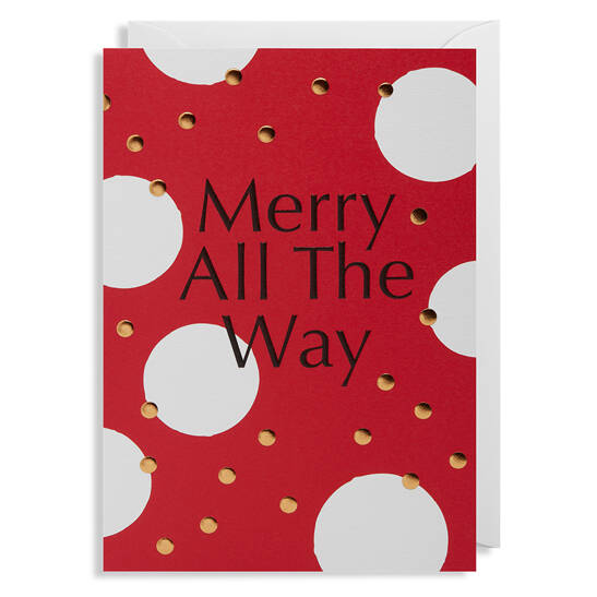 Weihnachtskarte Merry All The Way