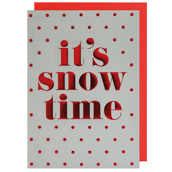 Weihnachtskarte it's snow time