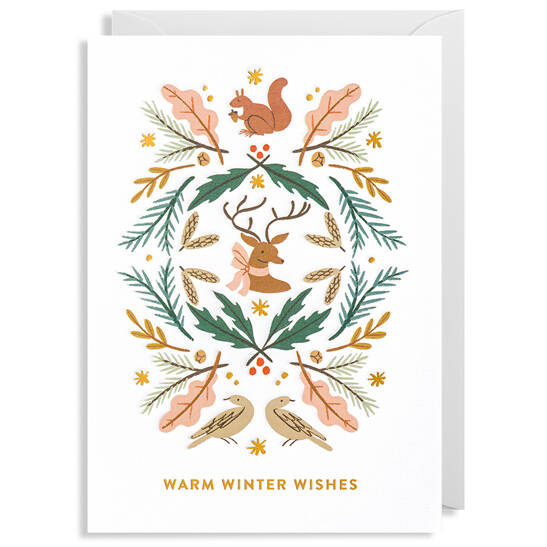 Weihnachtskarte Warm Winter Wishes