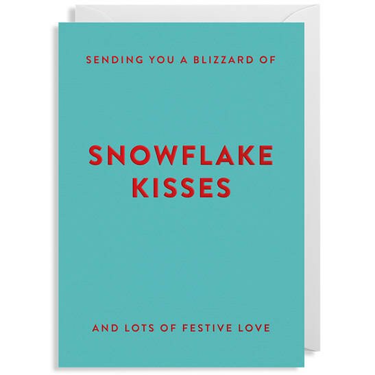 Weihnachtskarte Snowflake Kisses
