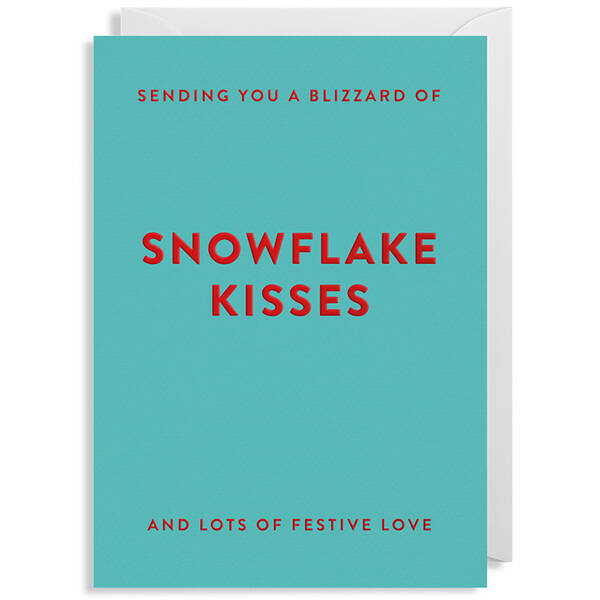 Weihnachtskarte Snowflake Kisses