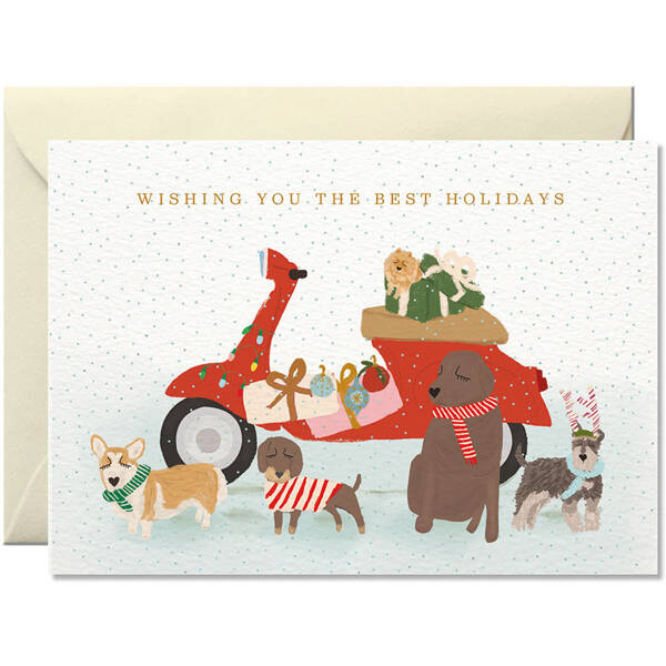 Weihnachtskarte Wishing You The Best Holidays