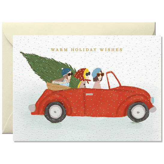 Weihnachtskarte Warm Holiday Wishes