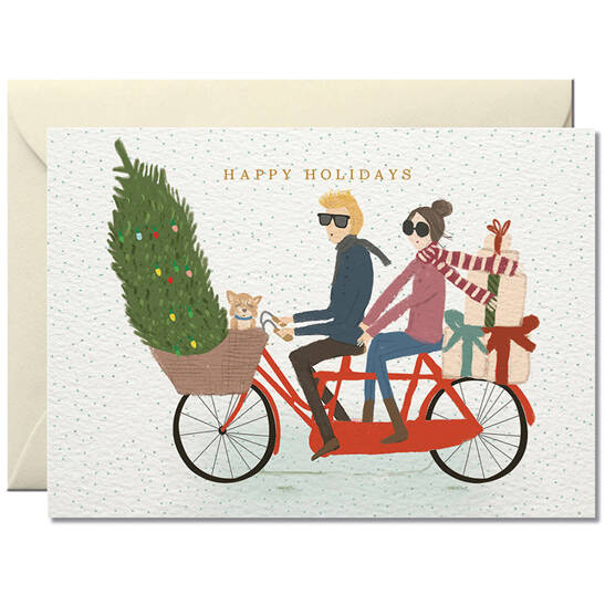 Weihnachtskarte Happy Holidays