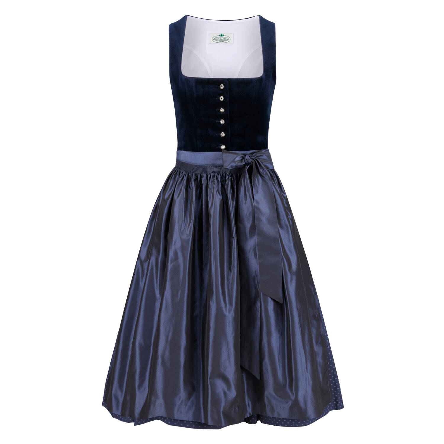 Heimatwerk Ludwig Beck Dirndl Pillersee 70cm (blau | 44) Für Damen, Trachten,