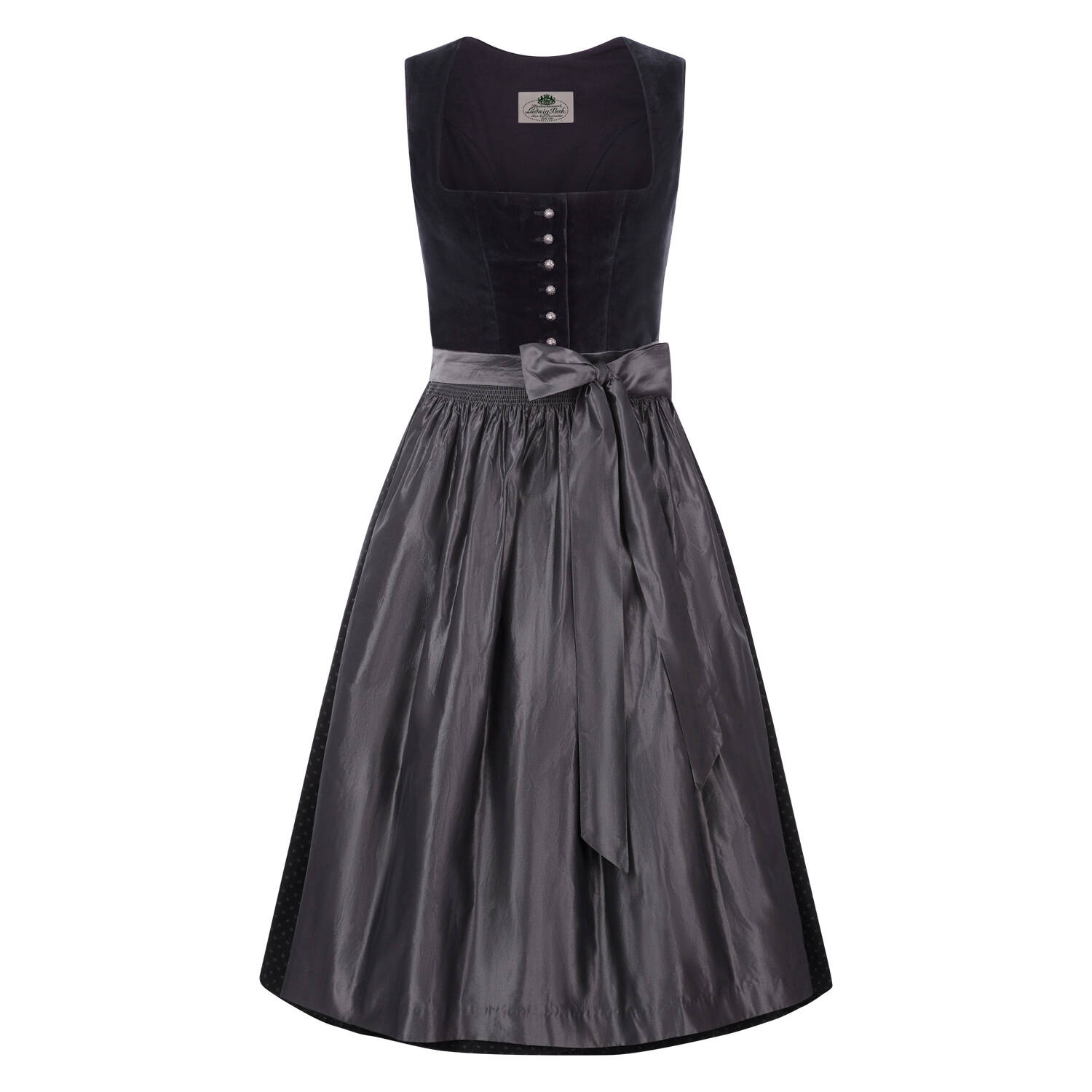 Heimatwerk Ludwig Beck Dirndl Pillersee 70cm (grau | 36) Für Damen, Trachten,