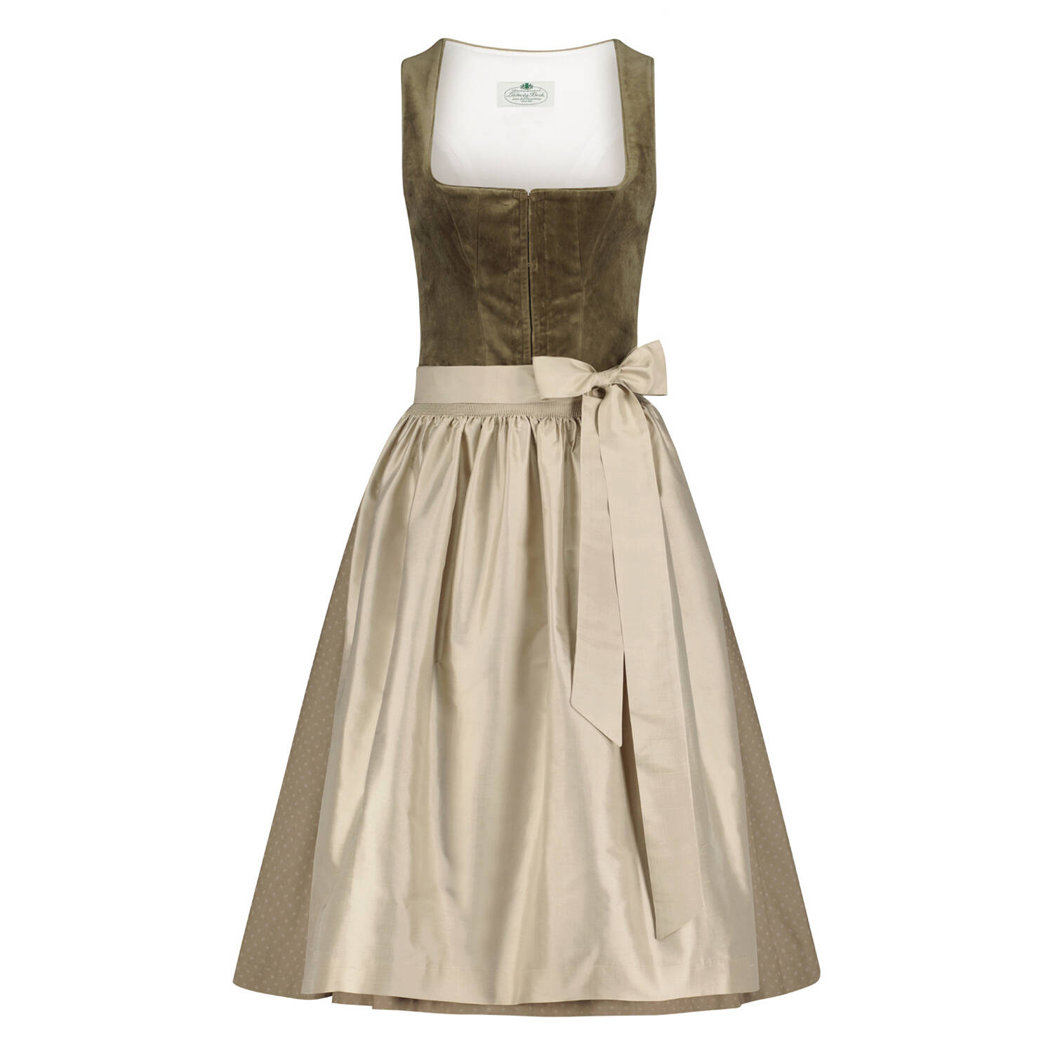 Heimatwerk Ludwig Beck Dirndl Wiessee 70cm (beige | 48) Für Damen, Trachten, Curvy