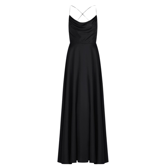Abendkleid mit Wasserfallausschnitt