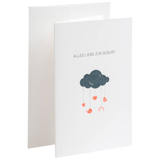 Karte Letterpress - Alles Liebe zur Geburt