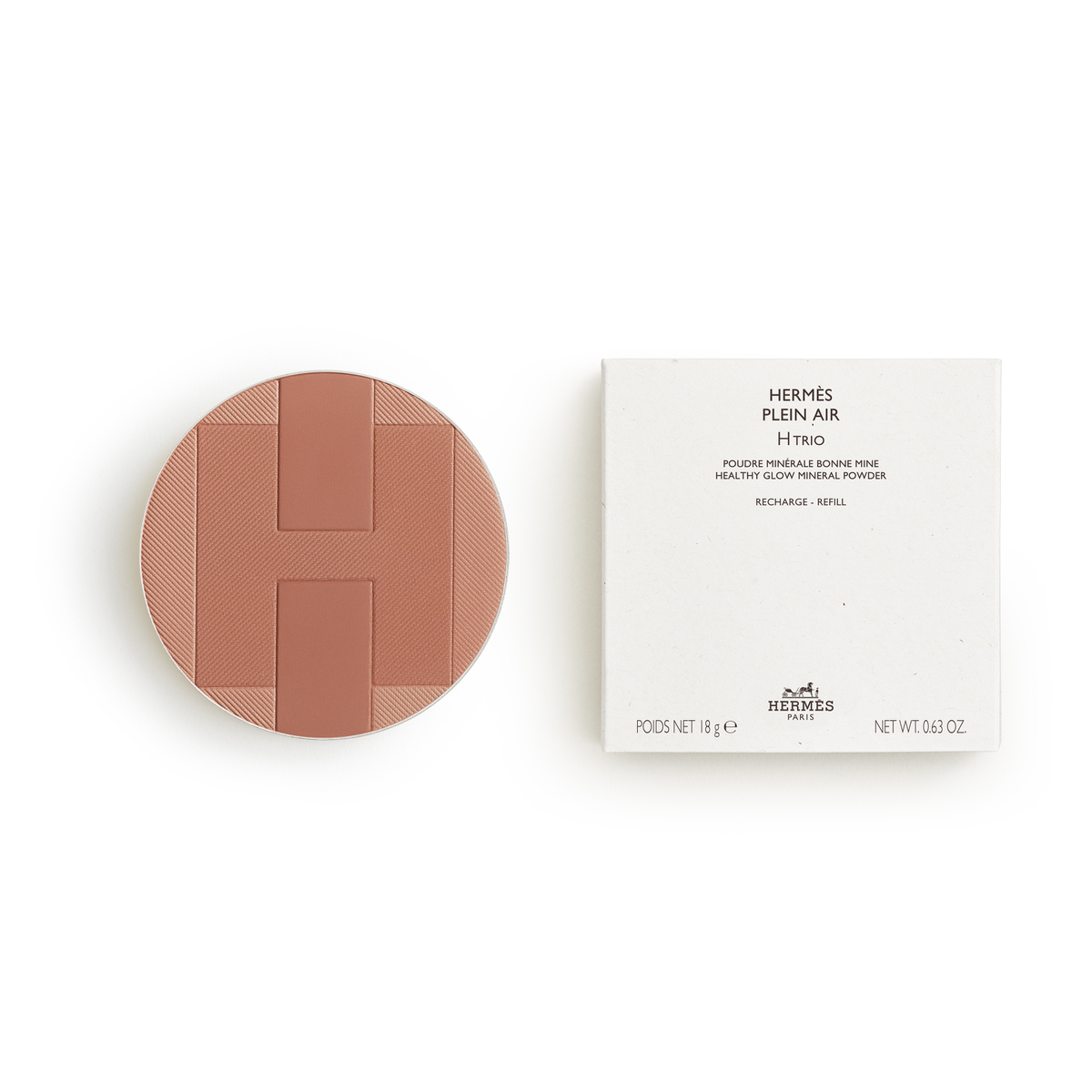 Hermès Plein Air, Nachfülltiegel Mineralpuder H TRIO für einen strahlenden Teint