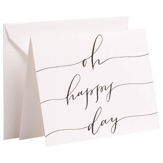 Karte Handlettering - Oh happy Day