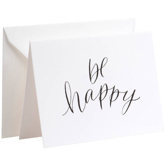 Karte Handlettering - Be happy