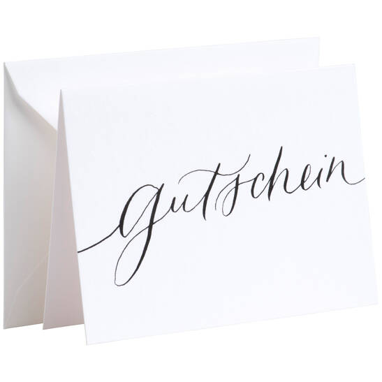 Karte Handlettering - Gutschein