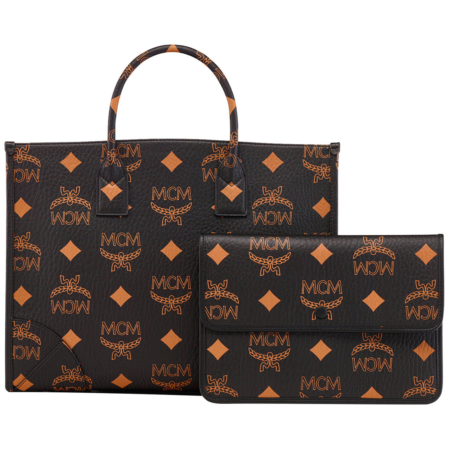 Large black deals mcm tote