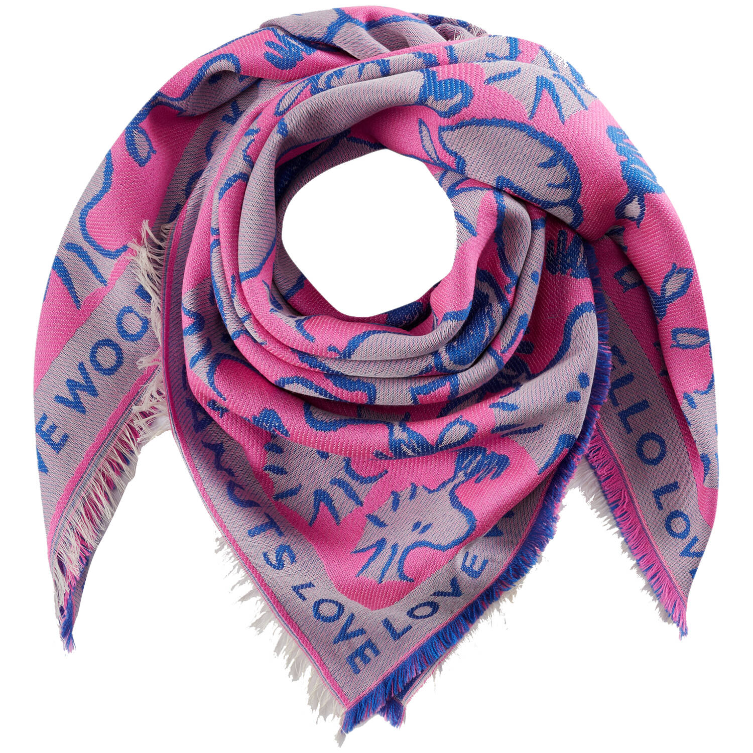 LOUIS VUITTON Damen Schal/Tuch aus Wolle in Rosa / Pink