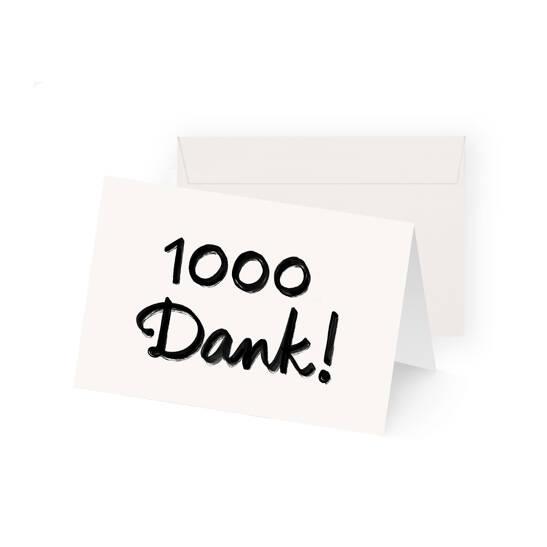 Karte 1000 Dank!