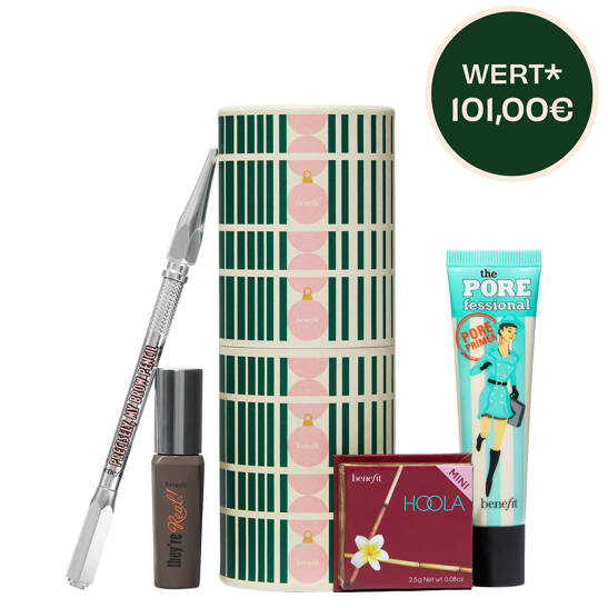 Giftin’ Goodies Make-up  Set – Full-Size Primer & Augenbrauenstift, Mini Bronzer & verlängernde Mascara