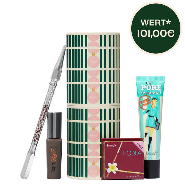 Giftin’ Goodies Make-up  Set – Full-Size Primer & Augenbrauenstift, Mini Bronzer & verlängernde Mascara