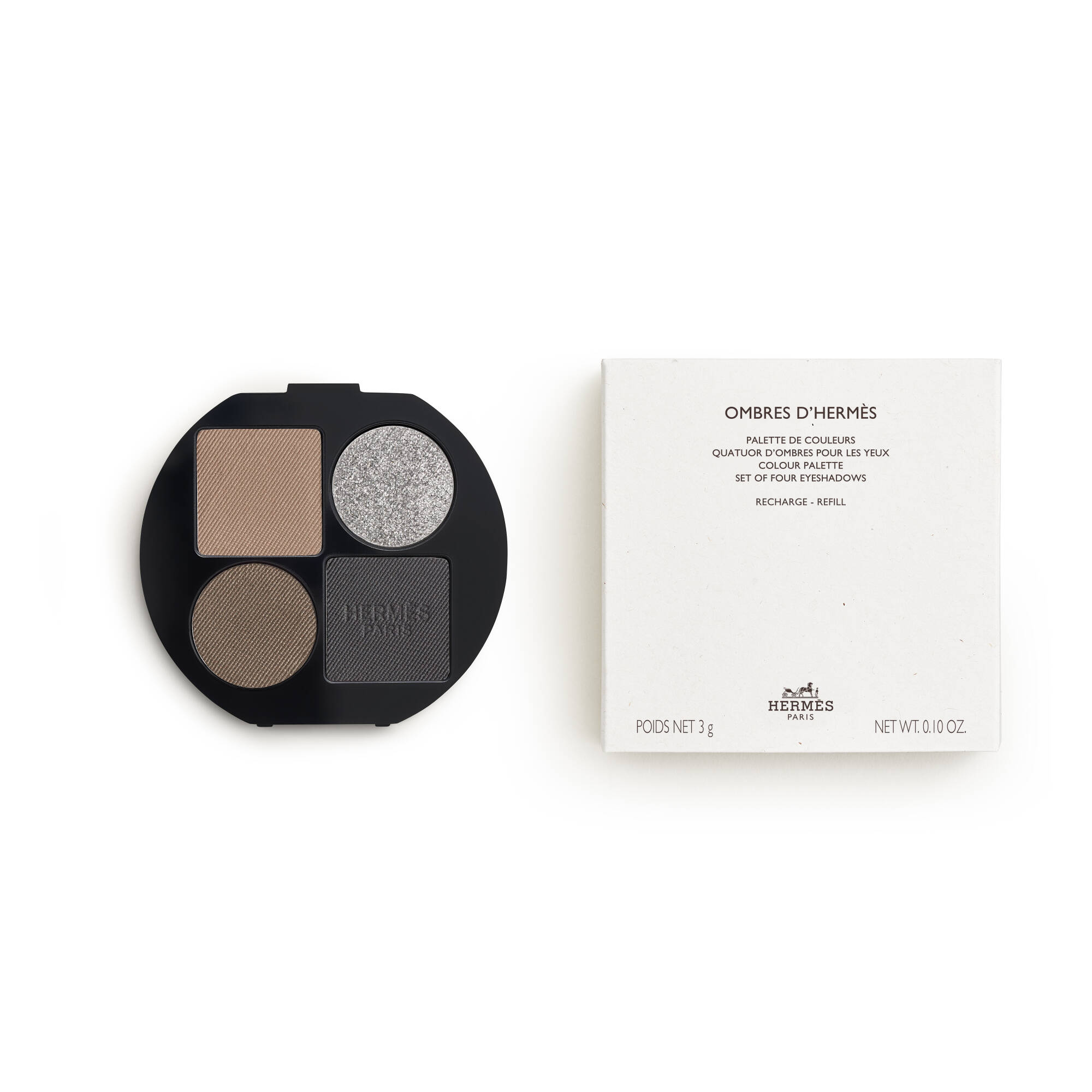 Ombres d'Hermès, Nachfüll-Lidschattenpalette mit vier Nuancen (weiss | 3 g) Beauty, Make-up, Augen, Lidschatten