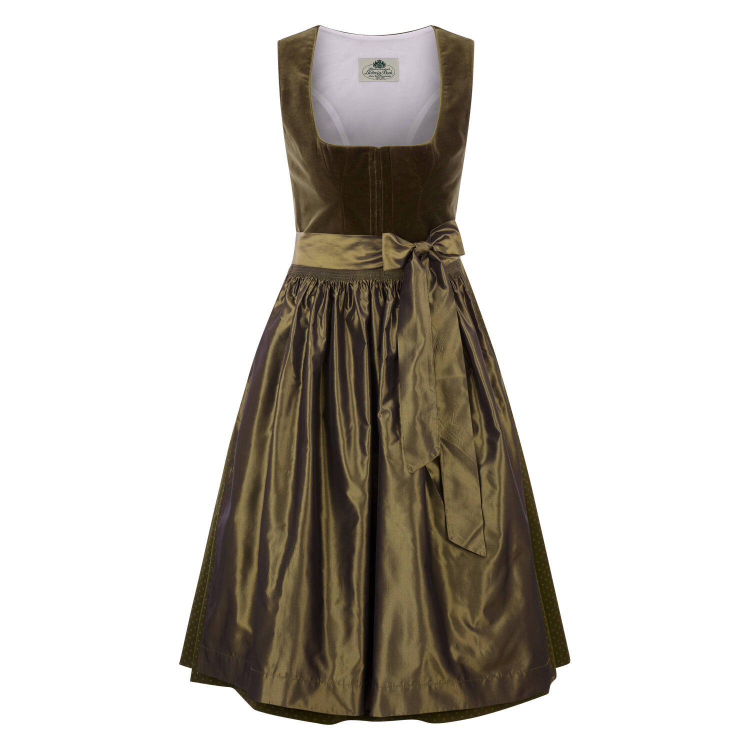 Heimatwerk Ludwig Beck Dirndl Wiessee 80cm (grün | 44) Für Damen, Trachten,