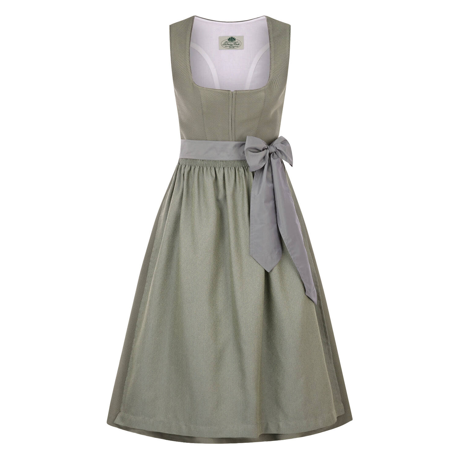 Heimatwerk Ludwig Beck Dirndl Anna 80cm (grün | 46) Für Damen, Trachten, Curvy